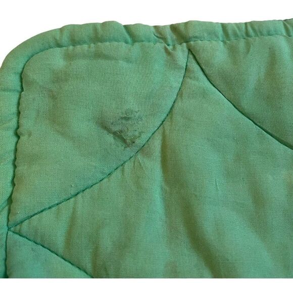 Spring Tulips Easter Vintage Set of 2 Green and Pink Potholders 7” Cottage Core - Picture 3 of 5